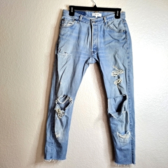 RE/DONE x LEVI'S Mid Straight Skinny Jeans LIGHT Re/DUN sz 26 - Picture 1 of 15
